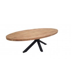 Table ovale massive pied central barnabet